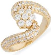 Nordstrom Rack Cubic Zirconia Twisted Ring in Clear- Gold at Nordstrom Rack, Size 8