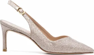 Stuart Weitzman Edith pumps met puntige neus - Beige