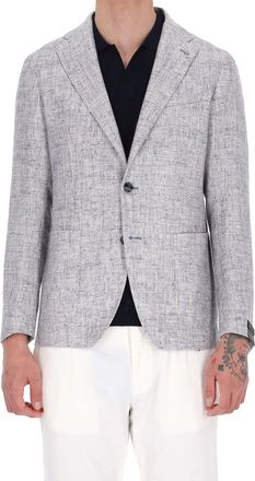 Tagliatore Montecarlo Textured Viscose-Cotton Blazer