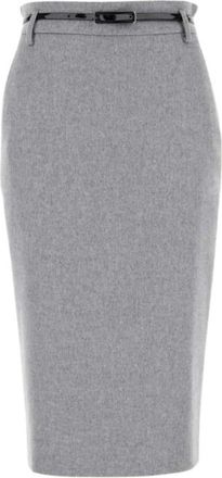 Max Mara Dames, Rokken, Grijs, Maat: 2XL Wol