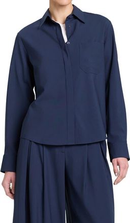 TWP Cowboy Update Shirt in Blueberry at Nordstrom, Size Xx-Small