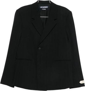 Jacquemus Maatwerk Jas - Heren - Blazers - Zwart - L - Wol - Jassen