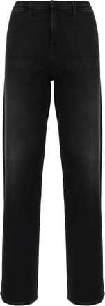 Gucci Jeans, Dames, Zwart, W27, Denim, Straight-Leg Stretch Cotton Denim Jeans