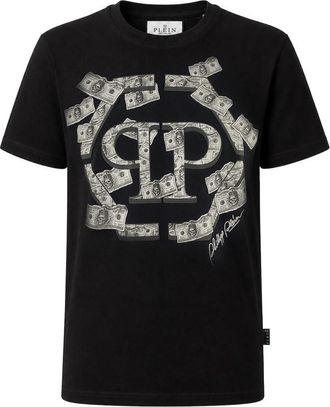 Philipp Plein Round Neck T-shirt Dollar Hexagon