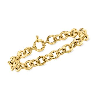 Ross-Simons Italian 18kt Yellow Gold Cable-Chain Bracelet