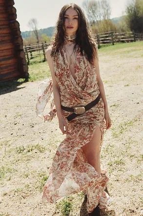 De La Vali Azul Maxi Dress