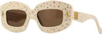 Loewe Ladies Black Rectangular Sunglasses LW4114IS 25E