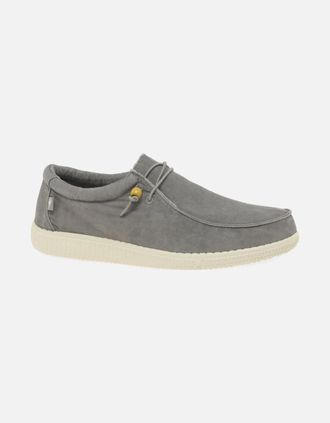 Walk In Pitas Walk In Pitas Mens Wallabi Washed Mens Canvas Shoes - Grey - Size: 10