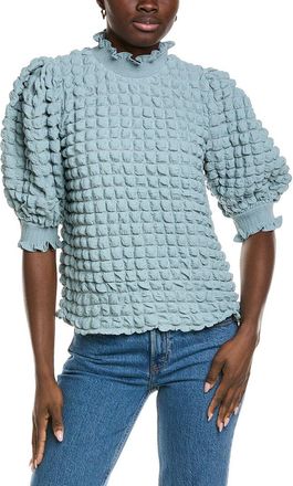 English Factory Textured Mock Neck Blouse