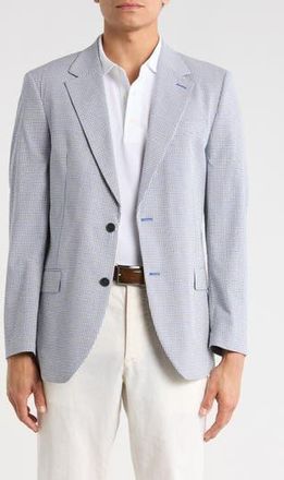 Nautica Micro Plaid Seersucker Jacket in Blue at Nordstrom Rack, Size 48 Regular