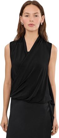 AllSaints Adaline Top Womens Clothing Black : UK 14 (US Womens 10), Viscose