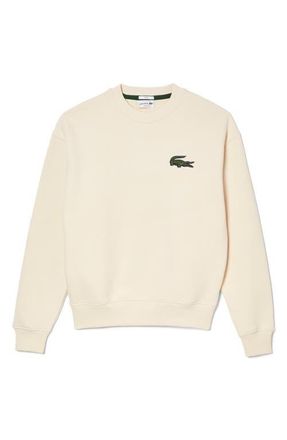 Lacoste Gender Inclusive Crocodile Badge Loose Fit Crewneck Sweatshirt in Laponie at Nordstrom, Size 4