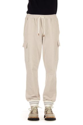 Eleventy Cargo-Style Sweatpants with Cashmere Accents and Adjustable Fit