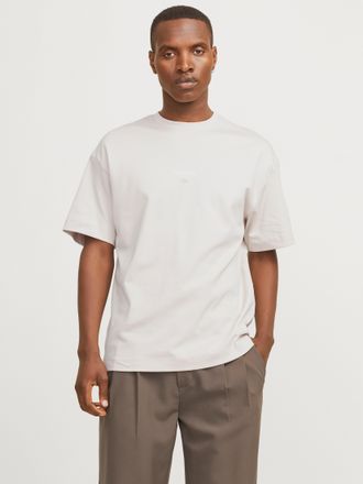 Jack & Jones Rundhalsshirt JACK & JONES JJEURBAN EDGE STUDIO TEE SS O-NECK NOOS, Herren, Gr. XS, gelb (moonbeam), Jersey, Obermaterial: 100% Baumwolle, bedruckt, w