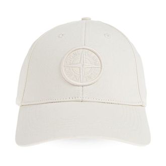 Stone Island Baseball Cap - Heren - Petten - Beige - ONE Size - Katoen - Accessoires