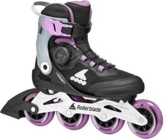 Rollerblade Macroblade 84 BOA Womens Inline Skates in Black/lavender/blue Star at Nordstrom, Size 7
