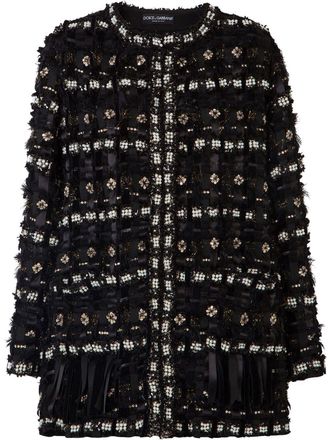 Dolce & Gabbana Oversized jas - Zwart