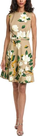 Oscar De La Renta Degrade Magnolia Twill Dress