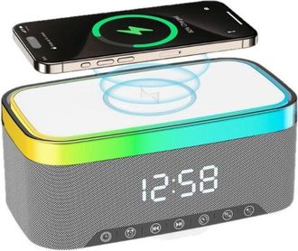 OEM Altavoz Bluetooth Inteligente Creativo, Luz Nocturna, Audio De Escritorio, Cargador Inal&aacute;mbrico, Luz De Ambiente Para Mesita De Noche