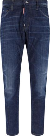 Dsquared2 Blue Teddy Cotton Denim Slim Jeans