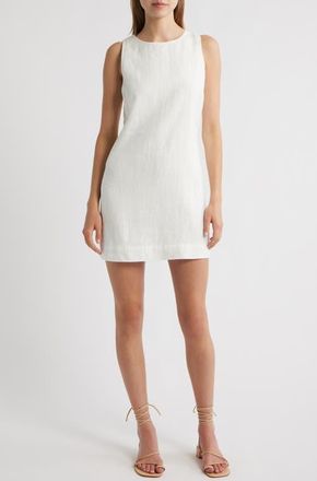Rails Lindsey Linen Shift Minidress in White at Nordstrom, Size Medium