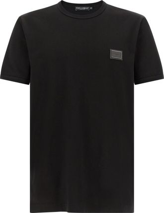 Dolce & Gabbana Black Logo Crew Neck T-Shirt