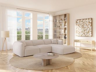 Vente-Unique Divano in Tessuto testurizzato Beige - Angolo a destra - CAMILIO della Maison C&eacute;phy