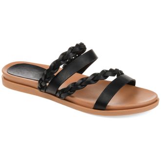 Journee Collection Women & apos;s Colette Medium and Wide Width Flat Sandals