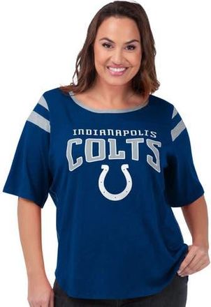 G-III 4Her by Carl Banks Womens G-III 4Her by Carl Banks Royal Indianapolis Colts Plus Size Linebacker T-Shirt at Nordstrom, Size 1X
