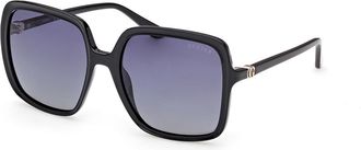 Guess GU00280 Polarized 01D Womens Sunglasses Black Size 57