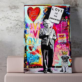 Dmora Quadro Nanolole, Materiale Struttura In Tessuto, Materiale In Legno Nobilitato, Materiale Struttura In Legno Nobilitato, 50x70h Cm Multicolore