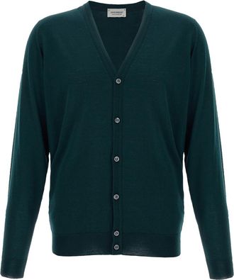 John Smedley Green Petworth Cardigan