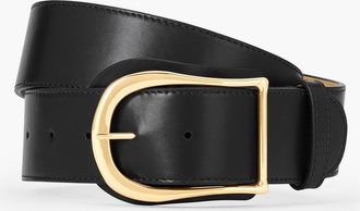Talbots Equestrian Leather Belt - Black - Medium Talbots