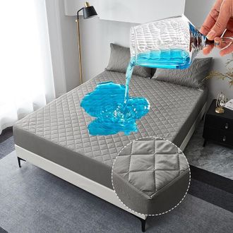 OEM Protector De Colch&oacute;n Impermeable De 160 X 200 Cm, Transpirable Y Absorbente, Silencioso, Antial&eacute;rgico Y Anti&aacute;caros, De Alta Calidad, Antideslizante, D