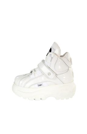 Buffalo Classic High Patent Leather Sneaker in White at Nordstrom, Size 41