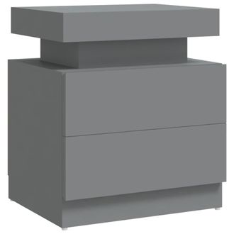 vidaXL Mesita De Noche Madera De Ingenier&iacute;a Gris 45x35x52 Cm Vidaxl