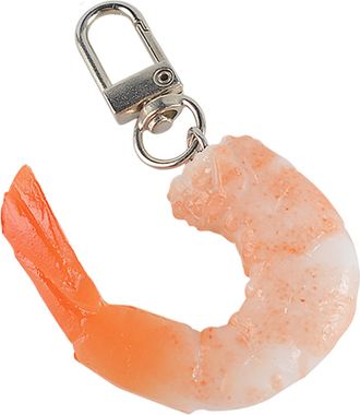 Generic Shrimp Meat Key Ring - Realistic Shrimp Keychain Charm | Fake Shrimp Keychain Key Ring Pendant, Creative Keyring Fun Cute for Car Key