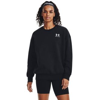 Under Armour Sweatshirt UNDER ARMOUR UA ICON FLEECE OS CREW, Damen, Gr. XL, weiss (schwarz,, wei&szlig;), Obermaterial: 80% Baumwolle, 20% Polyester, normal, Rundhals, S