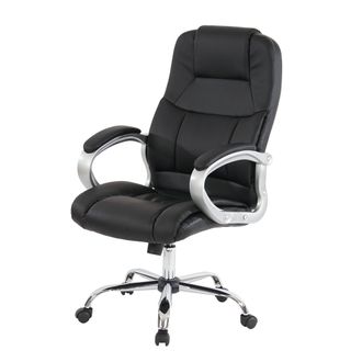 Hhg Hhg - Nunca Usado] Silla De Oficina Profesional Boston Xxl Silla Ejecutiva Silla Giratoria Versi&oacute;n Ee.uu., 150kg Cargable, Imitaci&oacute;n De Cuero, Negro
