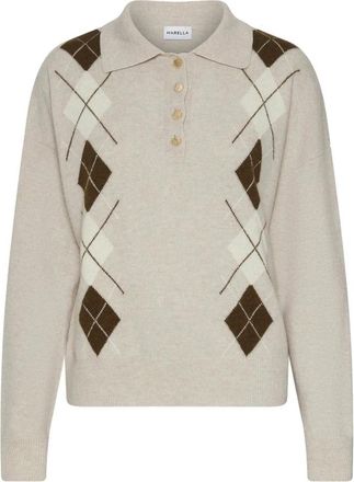 Marella Ronde hals gebreid - Dames - Ronde hals truien - Beige - M - Truien & Vesten