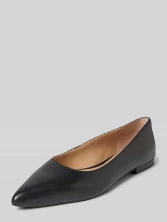 Lauren Ralph Lauren Lederballerinas mit Blockabsatz Modell LONDYN in Black, Gr&ouml;&szlig;e 38