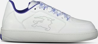Burberry Mens Burberry Stock Leather Sneakers in White - Size: 8.5