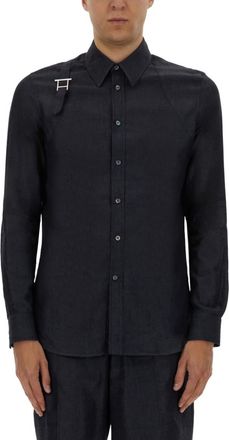 Alexander McQueen Black Regular Solid Shirt