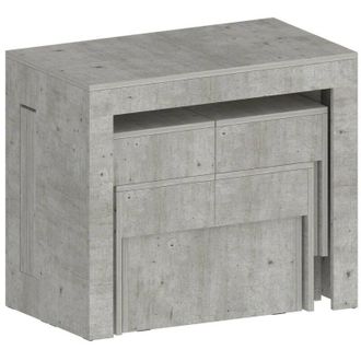 Dmora Dmora - Set tavolo e sedie Eric, Composizione multiuso, Set con consolle e 2 panche allungabili, 100% Made in Italy, 66x25h45 cm, Bianco lucido, con