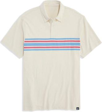 Vineyard Vines Surf Chest Stripe Polo in Stone at Nordstrom, Size Xx-Large