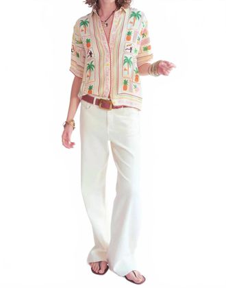 Mkt studio Womens Calso Button Down Blouse In Natural