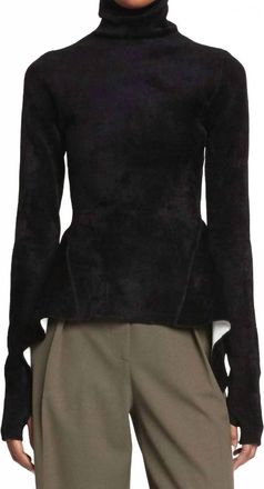 Proenza Schouler Compact Velvet Knit Top In Black