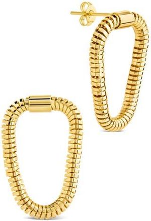Sterling Forever Chunky Snake Chain Front Ring Drop Earrings in Gold at Nordstrom Rack