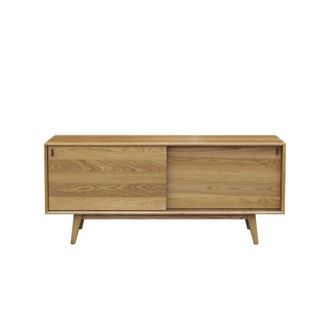 Robin des Bois Aparador de roble con 2 puertas correderas beige