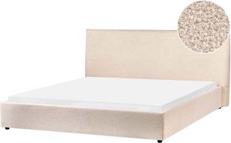 Beliani Waterbed Boucle LAVAUR 180 x 200 cm (EU Super King) Beige